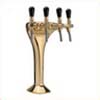 Colonne TOF en bronze chromé dorée "Classique élégance" de pompe à bière pour 4 robinets