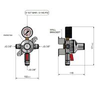 Détendeur secondaire MICRO MATIC PREMIUM PLUS  CO² 1 sortie 7 bar pour bière, vin pétilant ou soda  John Guest