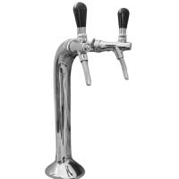 Colonne FELOM  en bronze chromé "Classique élégance" de pompe à bière pour 2 robinets