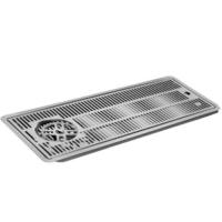 Égouttoir INOX encastrable pour pompe à bière TOF 630 x 250 x 30 mm encastremant 600 x 220 mm avec rince-verres et vidange