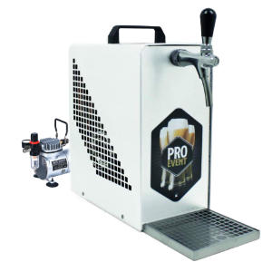 Pompe à bière professionnel  OPREMA blanc système à sec 25 L/h avec 1 robinet sans bouteille de gaz CO² avec compresseur extérieur