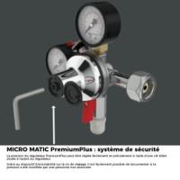 Détendeur MICRO MATIC PremiumPlus CO² avec 2 sorties 3 bar pour bière, indice de réparabilité 9,5/10 (protection anti-déréglage)