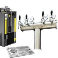 Ensemble de pompe à bière UBC 90l/h avec colonne INOX "TERRA" LED avec 4 robinets de bière
