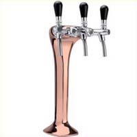 Colonne TOF en bronze brillant "Classique lgance" de pompe  bire pour 3 robinets