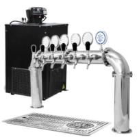 Ensemble de pompe à bière UBC 120l/h avec colonne INOX "Marseille LED" 6 robinets